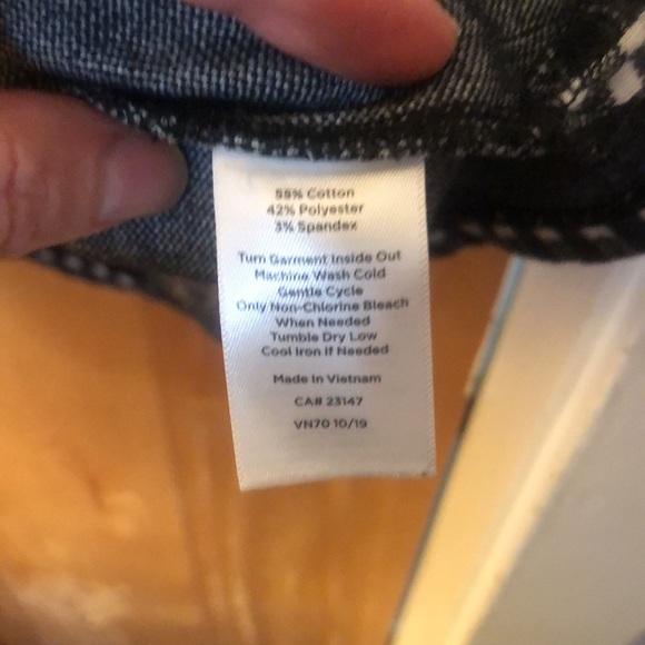 Talbots sleeveless blouse black white check plaid gingham collar tank top - Picture 2 of 8